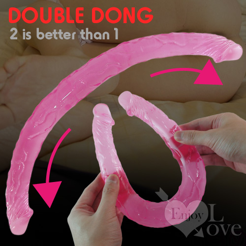 DOUBLE DONG 果凍老二型雙頭龍﹝超柔軟45cm﹞