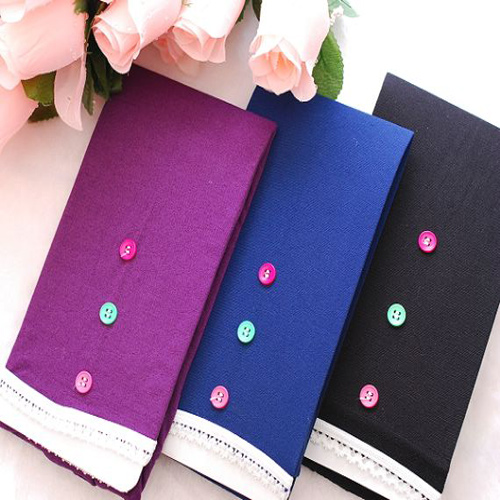 【內搭褲】七分紐扣蕾絲造型褲-黑