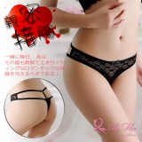 《AIMEI GIAREN》親密接觸！誘惑蕾絲雙細帶美臀丁字褲﹝黑﹞