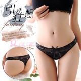 《AIMEI GIAREN》引誘狂想！無痕蕾絲美臀丁字褲﹝黑﹞