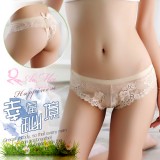 《AIMEI GIAREN》幸福秘境！大蝴蝶結蕾絲花邊T字褲﹝膚﹞*