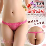 《AIMEI GIAREN》寵愛滋味！性感網紗愛心丁字褲﹝玫紅﹞