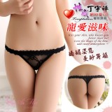 《AIMEI GIAREN》寵愛滋味！性感網紗愛心丁字褲﹝黑﹞
