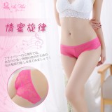 《AIMEI GIAREN》情蜜旋律！微透裸肌滿版蕾絲三角褲﹝玫紅﹞