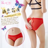 《AIMEI GIAREN》誘惑花園！薄紗蝴蝶結後開檔三角褲﹝紅﹞