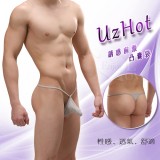 【UzHot 凸哈社】細帶誘惑前激凸囊袋丁字褲﹝灰﹞