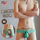 【網將WJ】前鈕扣拆卸袋內吊環後開檔 - 網眼三角內褲﹝淺綠 M﹞