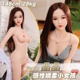 《 Jing jing 晶晶 ‧ 感性嬌柔小女孩 》全實體矽膠+骨骼系統真人娃娃/ 可站立 ﹝148cm / 28kg﹞