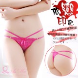 《AIMEI GIAREN》依戀印記！俏臀蕾絲細帶丁字褲﹝玫紅﹞