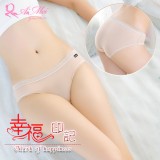 《AIMEI GIAREN》幸福印記！網格飾邊柔紗棉襠三角褲﹝膚﹞