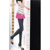 【ETALY】直線條紋踩腳褲襪-踩腳型(黑)