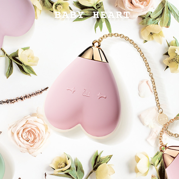 ZALO法國輕奢私密用品＊Baby heart調情按摩器/金屬表面18k金-草莓粉