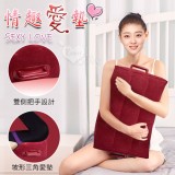 情趣愛墊 ‧ 墊高PP坡型三角植絨充氣墊 - 一墊多用 盡情盡性姿勢﹝雙側把手設計﹞附打氣筒*