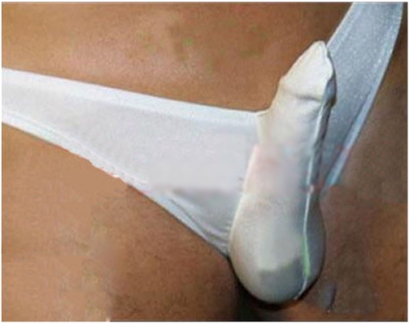 男士性感帶GG套三角褲 (白)